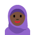 🧕🏿 woman with headscarf: dark skin tone display on Twitter